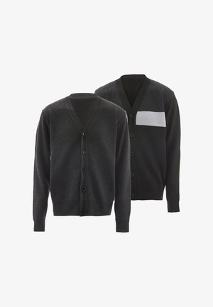 Mo, 2-PACK - Strickjacke - dunkelgrau melange & schwarz grau