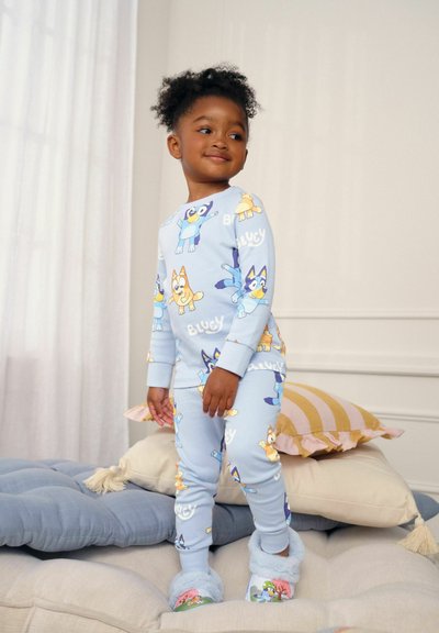 Pyjama Enfant Bluey Officiel 100% Coton - Manches Longues - Haut Et Bas - Idéal Cadeau Fans