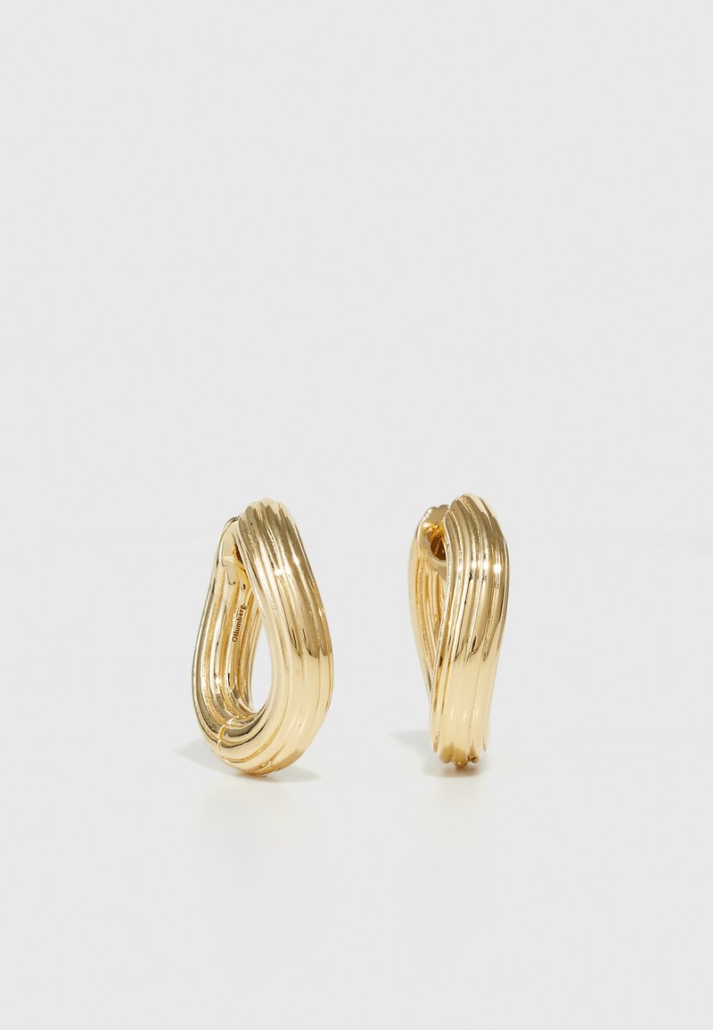 Otiumberg - TWISTED RIDGE HOOPS - Øreringe - yellow gold-coloured, Forstør
