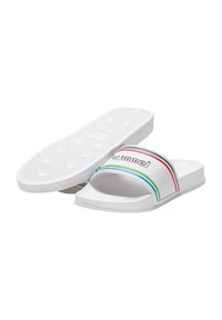 Hummel POOL SLIDE RETRO UNISEX - Sandales de bain - white