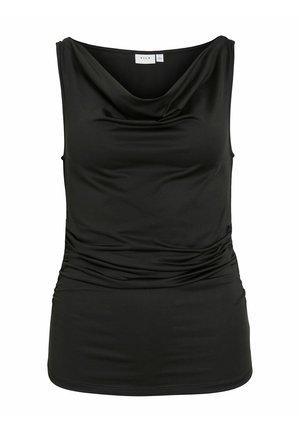 VILA, TOP VIKANA WASSERFALL-AUSSCHNITT - Top - black
