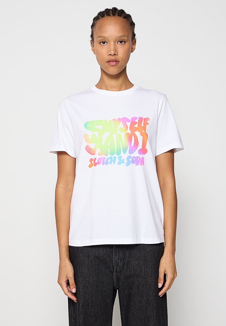 Scotch & Soda T-shirt print wit Scotch & Soda T-shirt print wit