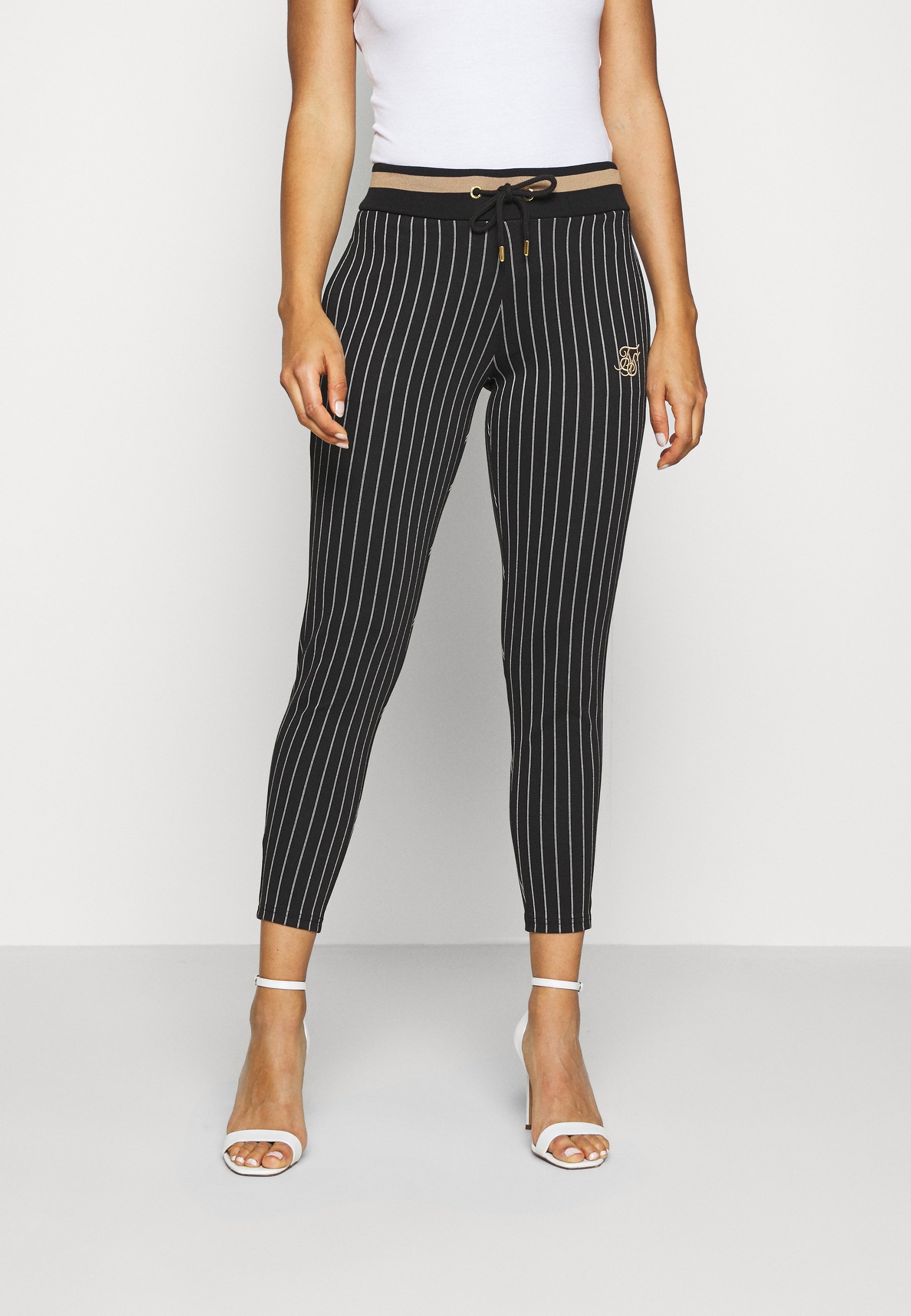 siksilk pinstripe logo joggers