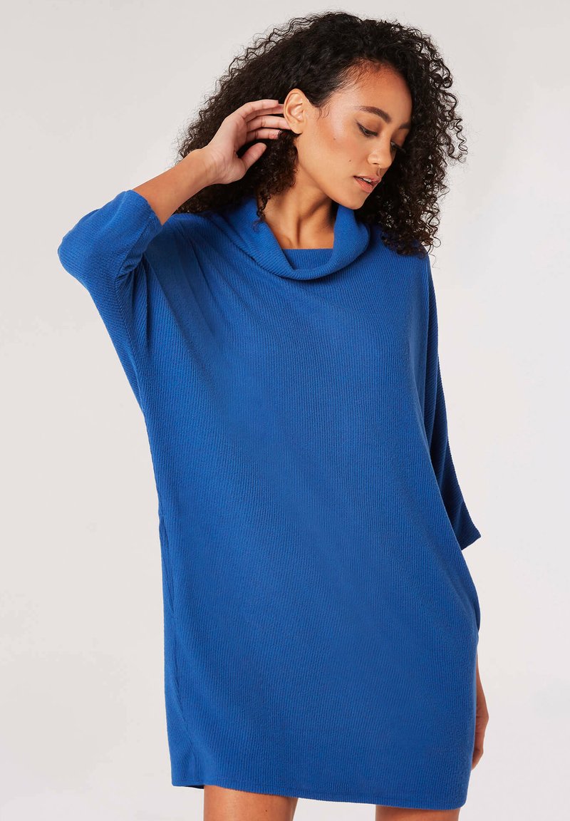 Apricot COWL NECK - Strickkleid - blue