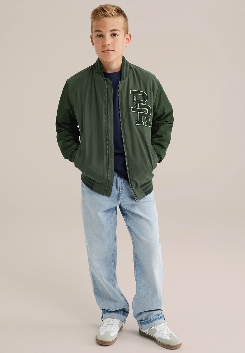 WE Fashion Bomber stiliaus striukė - dark green