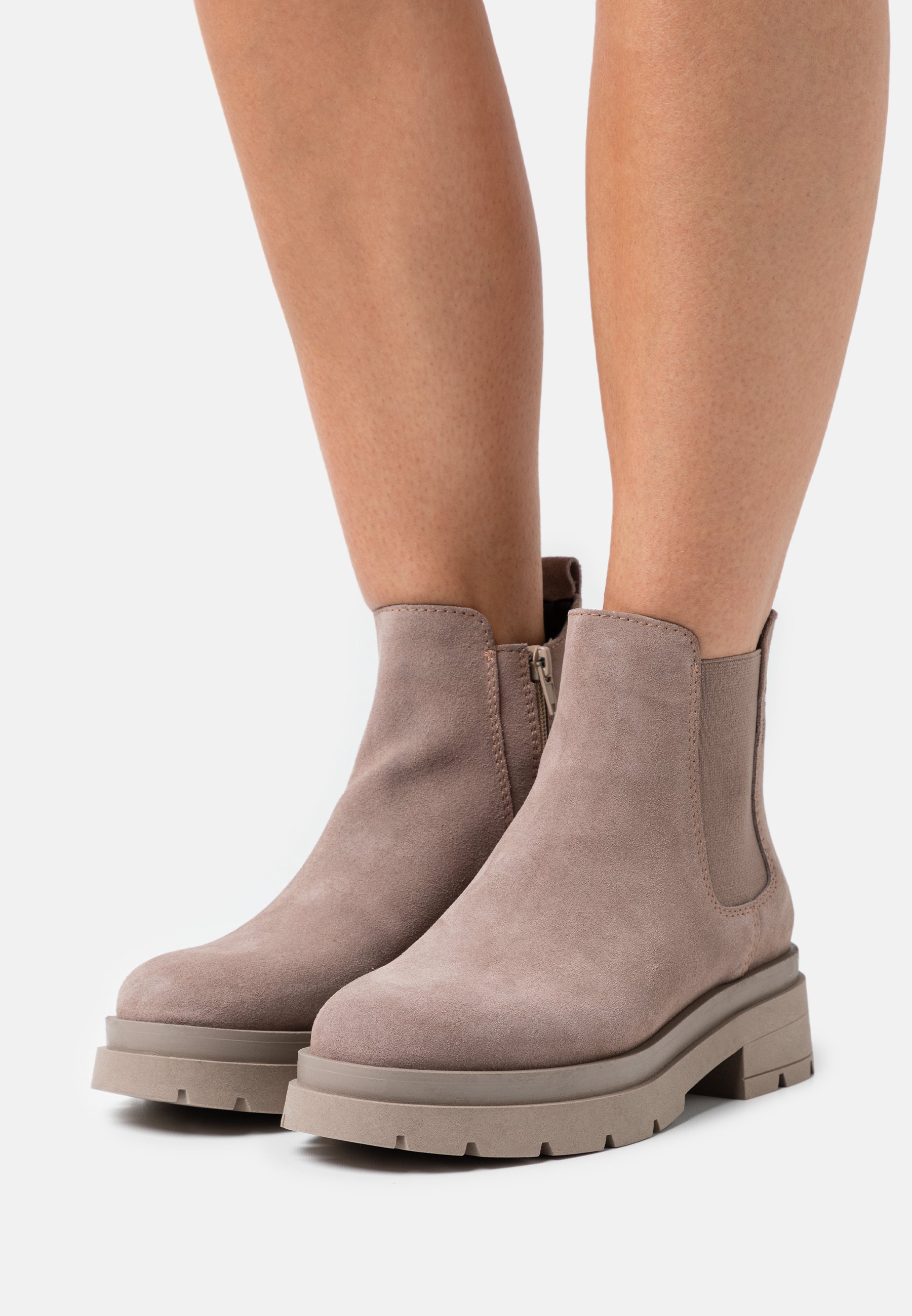 s.Oliver Enkellaarsjes met plateauzool - taupe/Taupe - Zalando.nl