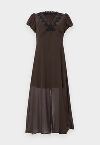 V NECK DRESS - Μάξι φόρεμα - terra brown