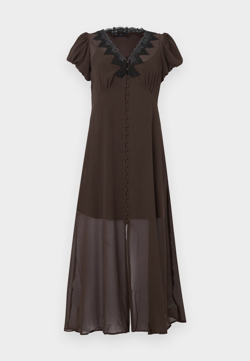 GAP V NECK DRESS - Maxi dress - terra brown/brown - Zalando GAP V NECK DRESS - Maxi dress - terra brown/brown - Zalando