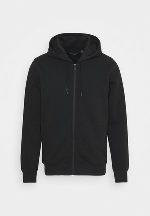 Weekday STANDARD ZIP HOODIE - Sweatjacke - black/schwarz - Zalando.de