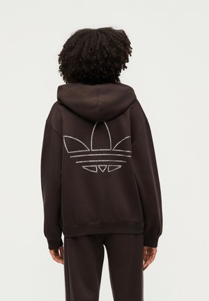 adidas Originals, STUDDED - Суитшърт с качулка - aurora coffee