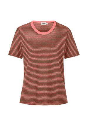 hessnatur RELAXED - Print T-shirt - toffee