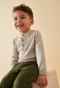 Next CABLE- REGULAR FIT - Langærmet T-shirt - ecru