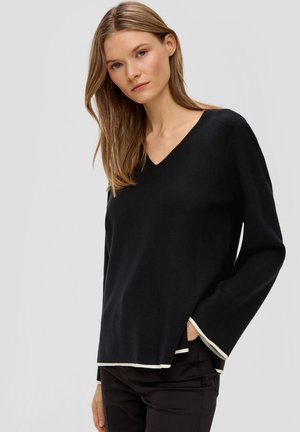 s.Oliver BLACK LABEL Strickpullover - schwarz