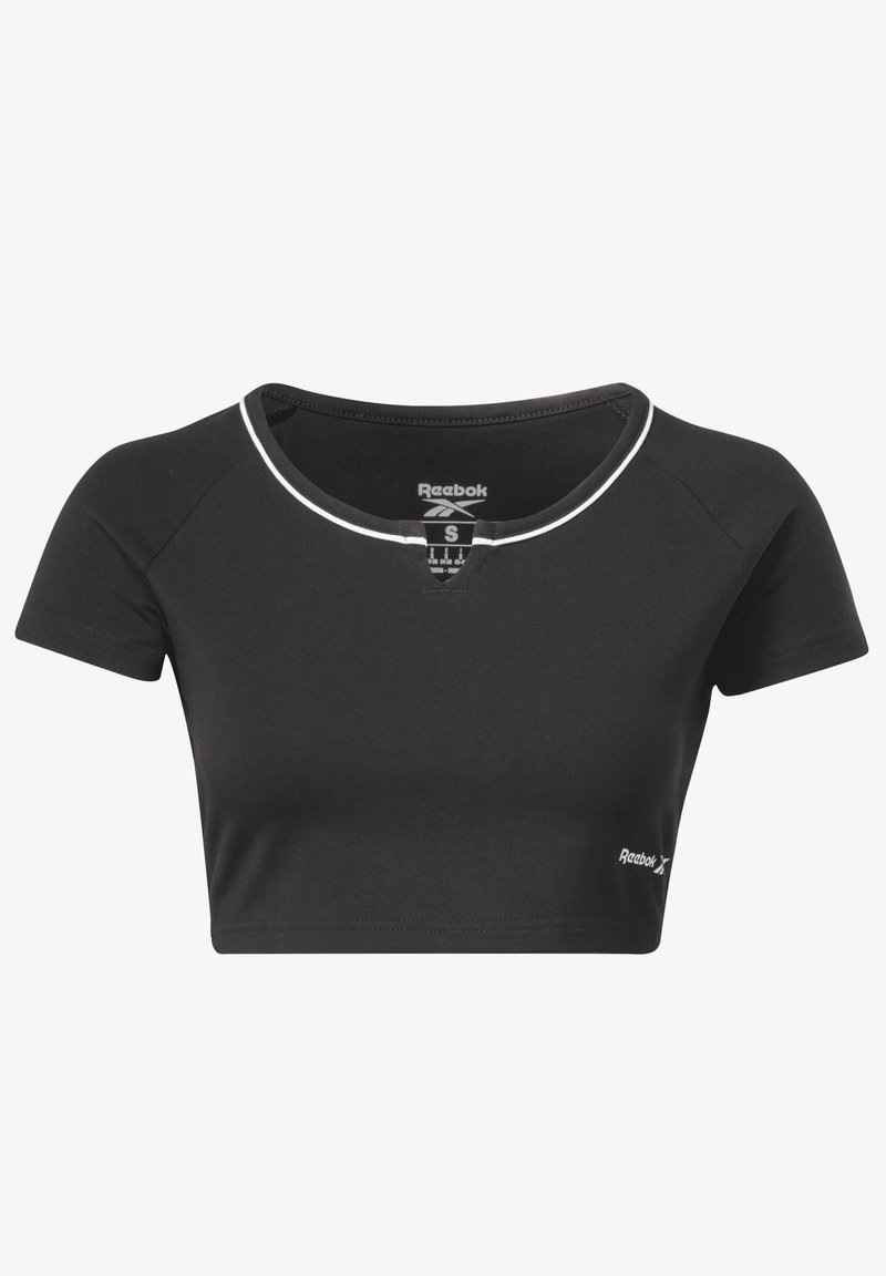 Reebok T-shirt print zwart