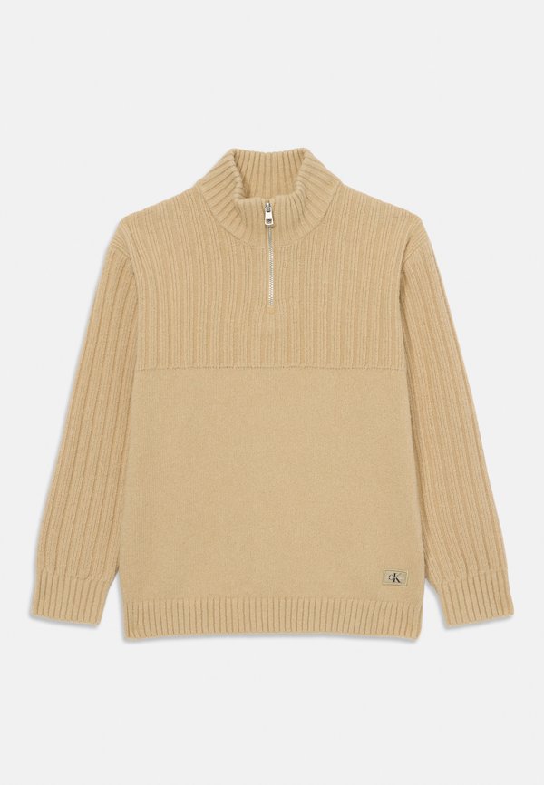 HALF ZIP SWEATER UNISEX - Jumper - safari