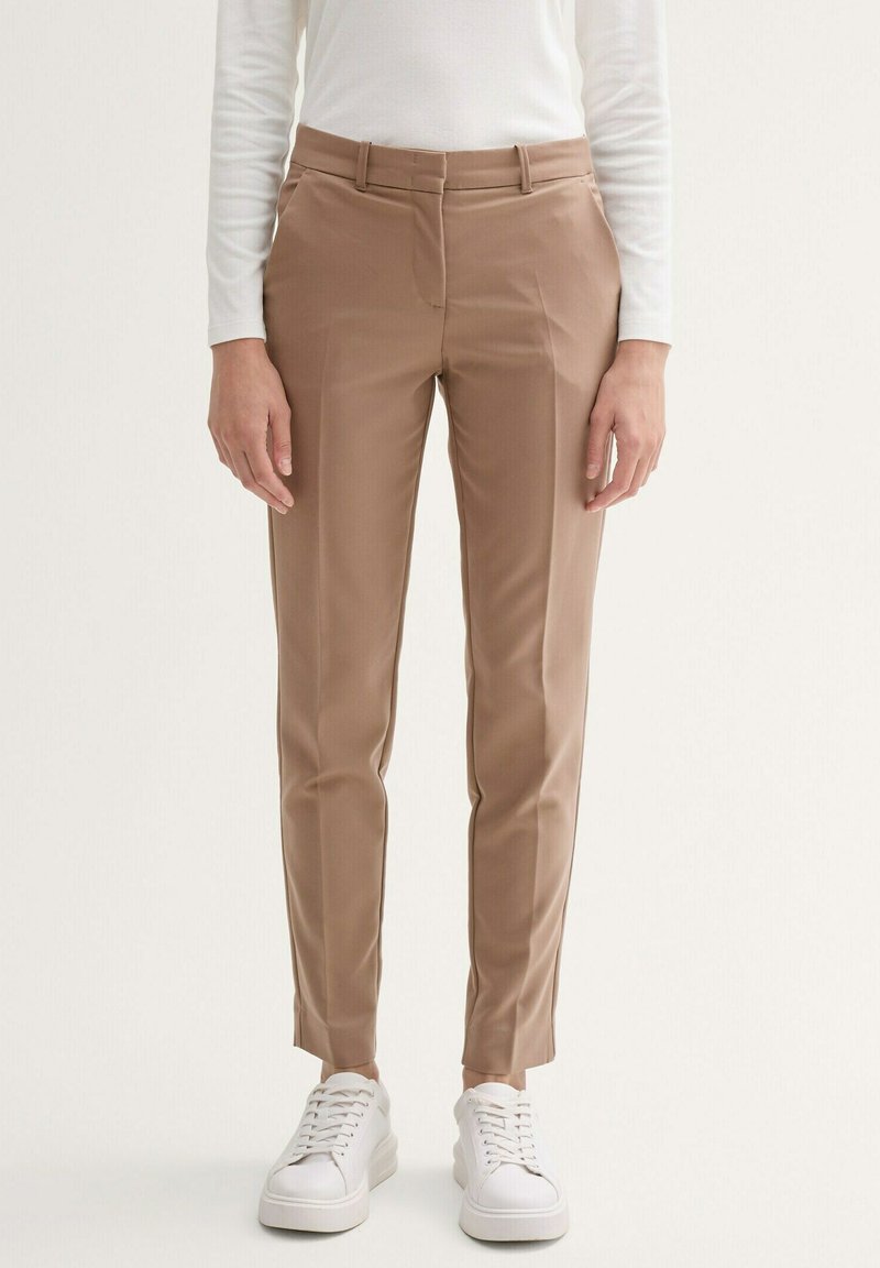TOM TAILOR MIA SLIM - Chino-püksid - Delicate Navy Check Design To221a0ld K12