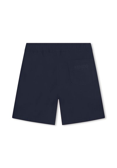 Pantaloni da bagno blu navy con elastico in vita, dotati di una tasca posteriore e logo in rilievo "KENZO PARIS". Tessuto liscio e leggero.