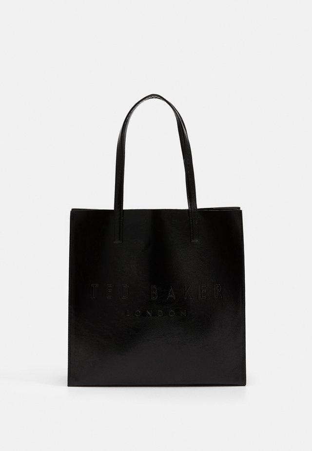 ABZCON CRINKLE PATENT EMBOSSED LARGE ICON - Cabas - black