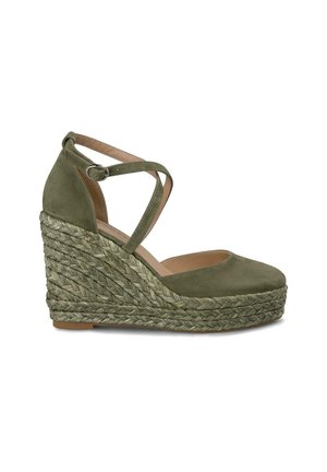 Decolleté - verde oscuro jaspeado
