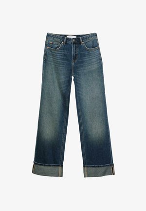 Stradivarius, WIDE, farbowany denim