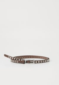 ONLJAQUELINE DOUBLE WAIST BELT - Remen - seal brown/silver-coloured