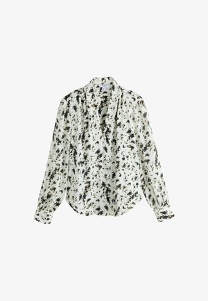 Next, REGULAR FIT - LONG SLEEVE V-NECK BLOUSE . - Bluse - ecru speckle print