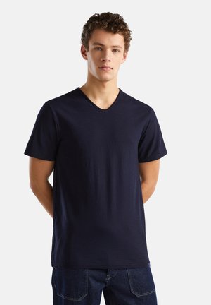 United Colors of Benetton V NECK - Camiseta básica - blue