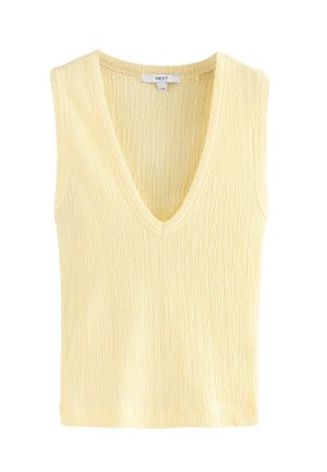 Next REGULAR FIT  SLEEVELESS TEXTUED  - Felső - lemon yellow