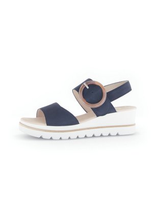 Sandalen met plateauzool - blau