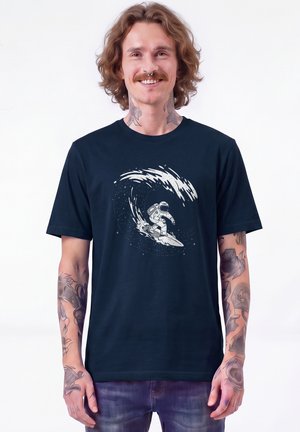 watapparel, SURFING SPACEMAN UNISEX - T-shirt imprimé - french navy