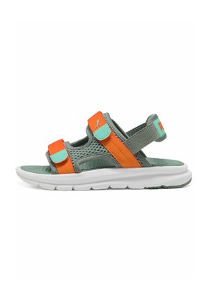 EVOLVE - Trekkingsandaler - green moon orange glo aquatic