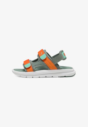 Puma EVOLVE - Pārgājienu sandales - green moon orange glo aquatic