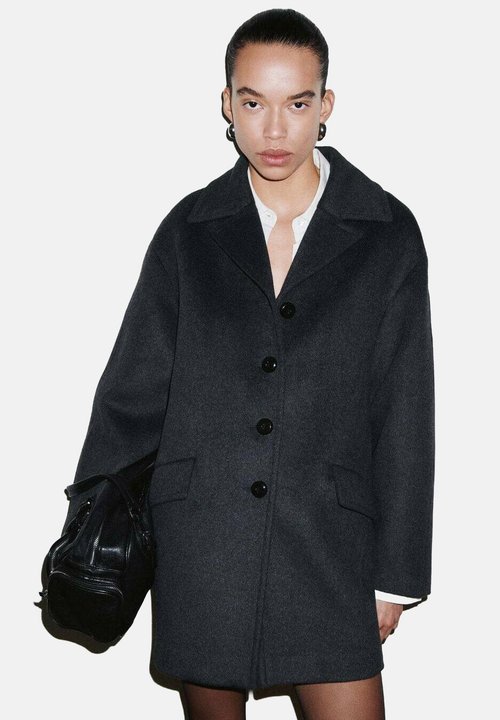 Mango Palton scurt - grey