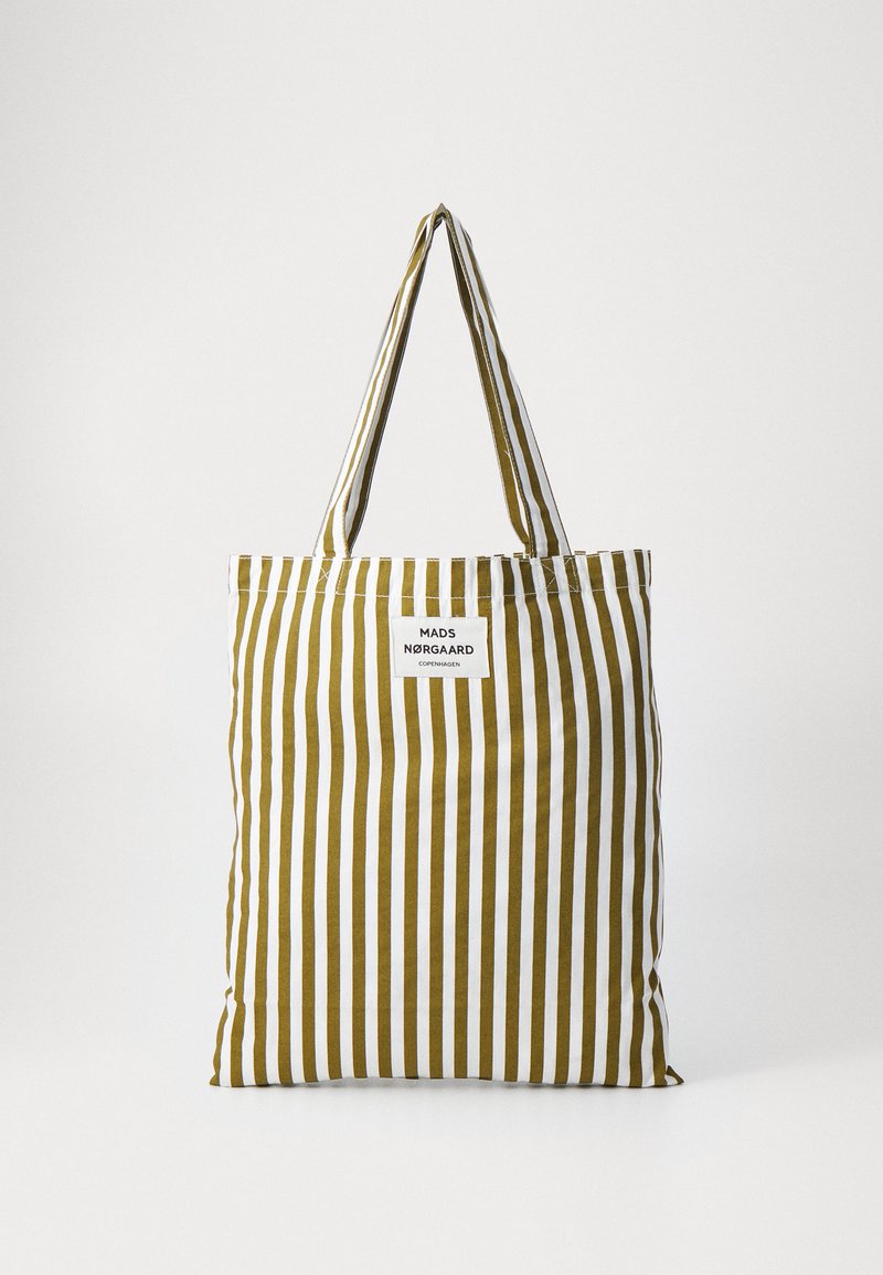 Mads Nørgaard SACKY ATOMA BAG - Velika torba - martini olive/white alyssum