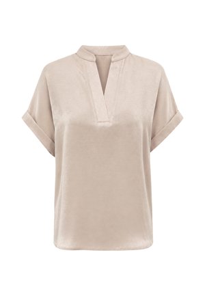 REGINA FASHION, REGINA FASHION ELEGANT V-NECK BLOUSE - Bluse - nude