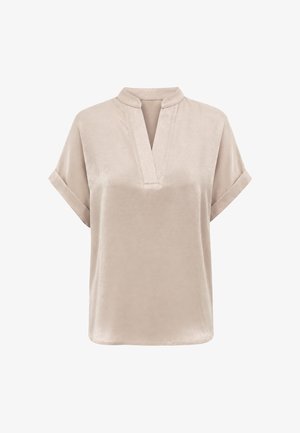 REGINA FASHION, REGINA FASHION ELEGANT V-NECK BLOUSE - Bluse - nude