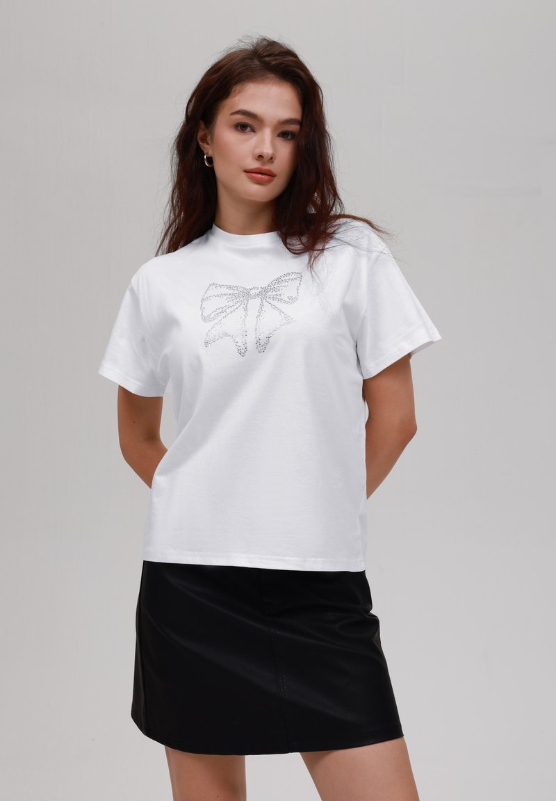 Even&Odd Tričko s potlačou - white
