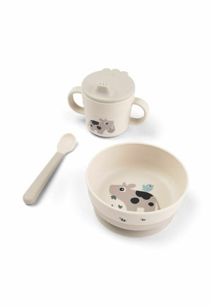 FOODIE FIRST MEAL SET SUCTION TINY FARM SAND - Kinderservies  - beige