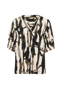 Blūze - grey offwhite graphic