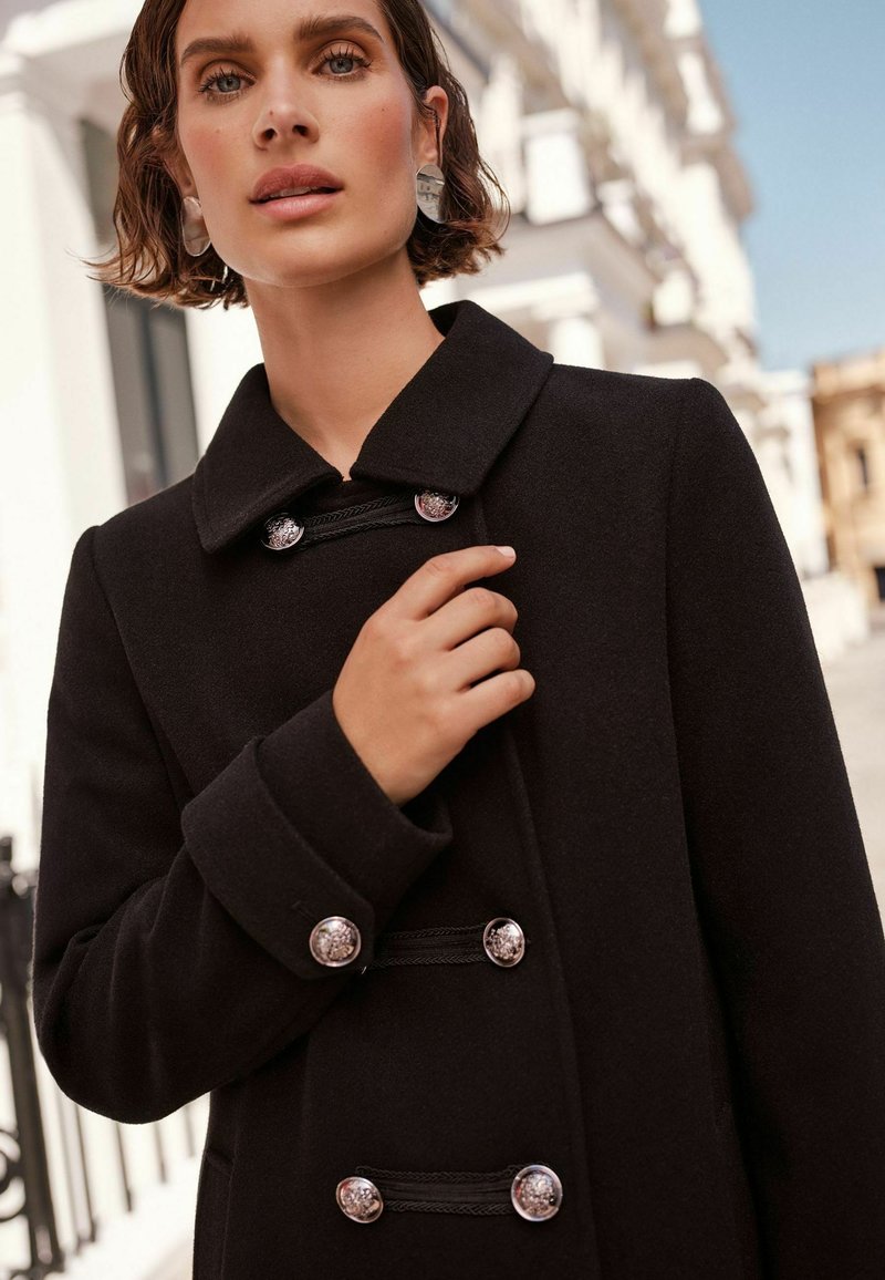 Black Military Wollmantel Damen Damen Wollmantel Zalando Love