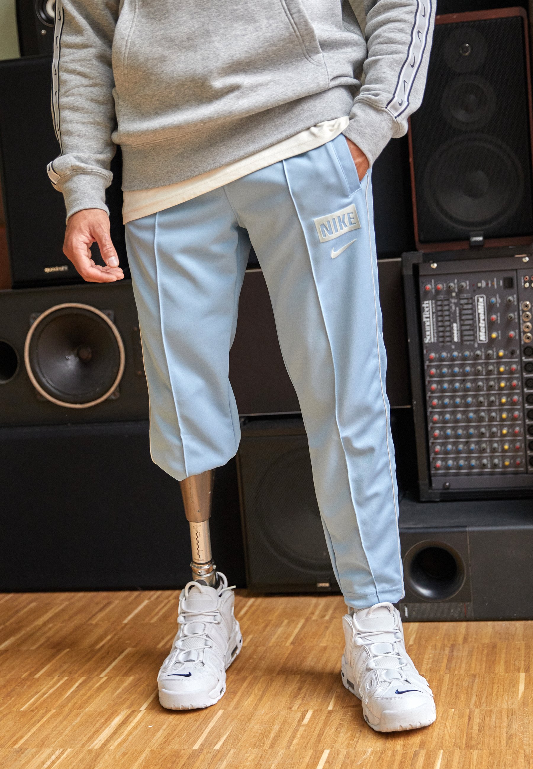 ik luister naar muziek Mondwater Grammatica Nike Sportswear RETRO PANT - Jogginghose - leche blue/hellblau - Zalando.de