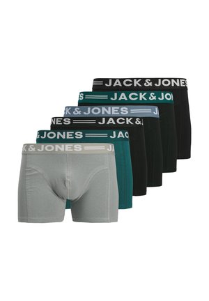 6 PACK - Boksershorts - schwarz   dunkelgrün