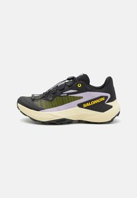 Salomon GENESIS  - Løpesko for mark - black/sulphur spring/orchid petal