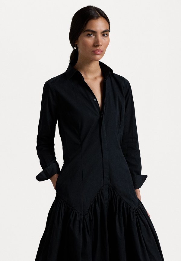 SHIRRED YOKE OXFORD SHIRTDRESS - Maxi dress