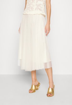 KNEE LENGTH SKIRT - A-Linien-Rock - cream white