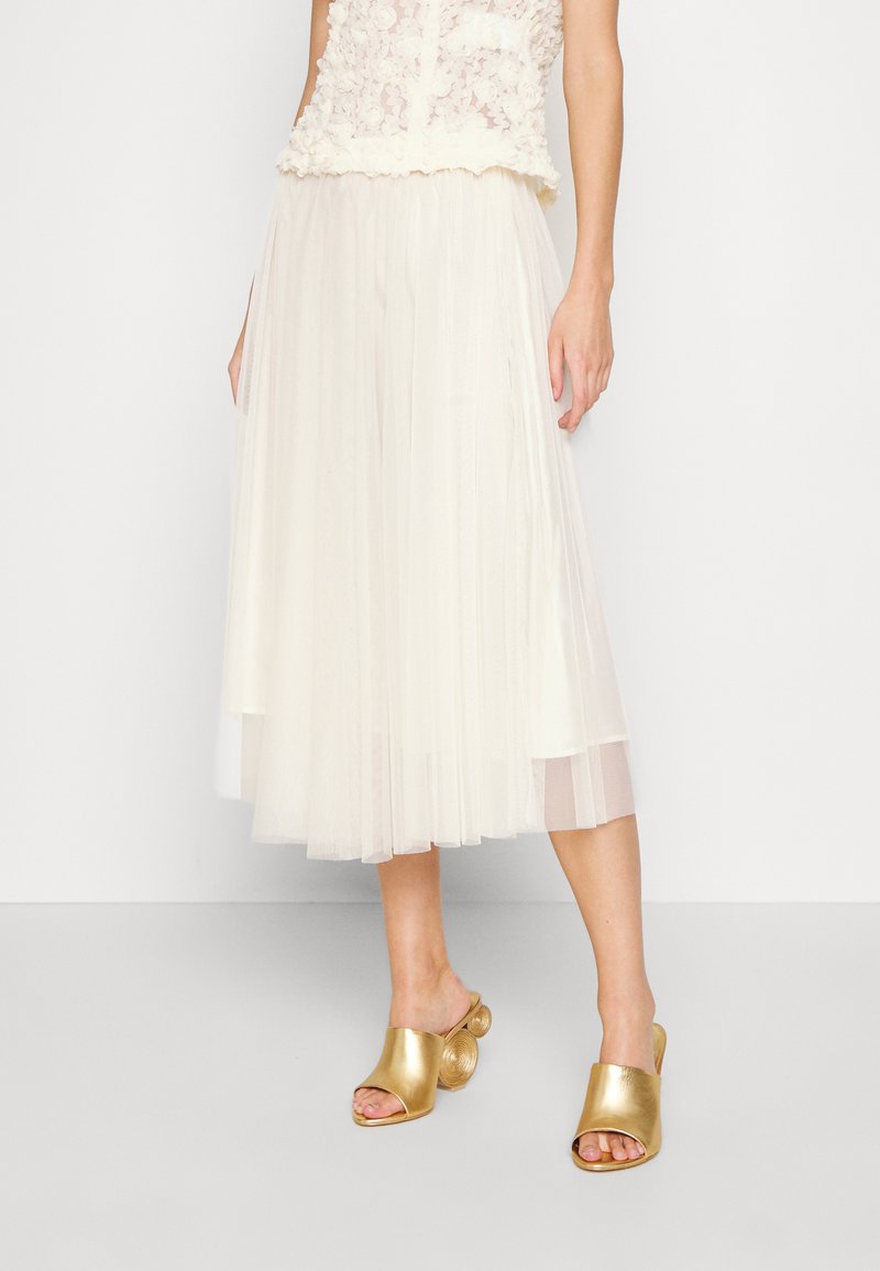 Ida Sjöstedt - KNEE LENGTH SKIRT - A-snit nederdel - cream white, Forstør