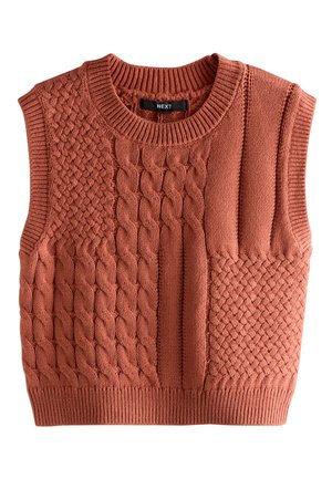 Next REGULAR FIT - CABLE - Top - rust brown