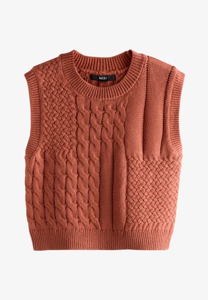 Next REGULAR FIT - CABLE - Top - rust brown