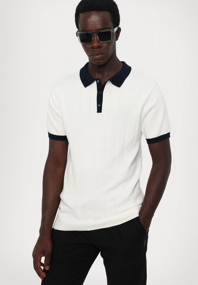 Ron Dorff TENNIS VERTICAL LINES - Polo - off white