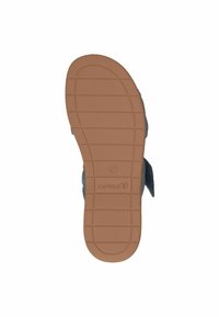 Semelle en caoutchouc marron avec des motifs de texture pour une meilleure adhérence, portant le nom de la marque "CAPRICE" et la taille "37" en relief. La partie supérieure n'est pas visible.